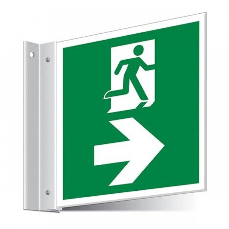 indicator pentru iesire de urgenta scari stanga in sus